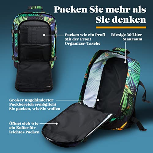 Kabinentasche für EasyJet 45x36x20 Reiserucksack Ryanair mit USB-Anschluss Flugzeugrucksack