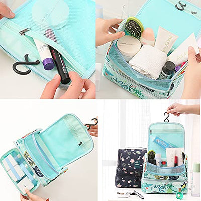 Toiletry Bag Travel Toiletry Bag Foldable Waterproof Cosmetic Bag Constitution Shower Bag with Carrying Handle and Hook for Travel, Toiletries, Makeup (Animal)