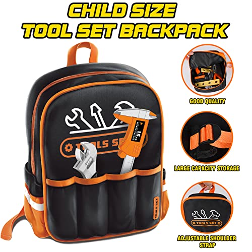 Kids Tool Toy Set - Drill Machine Play Tool Bag Cordless Screwdriver, Tool Case Filled with Toy Kit