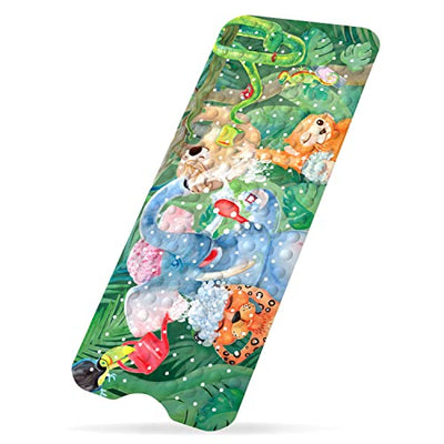 Funny jungle shower - bath mat for children | anti-slip mat bath tub 100x40cm long | Cool jungle design | tested quality | BPA-free