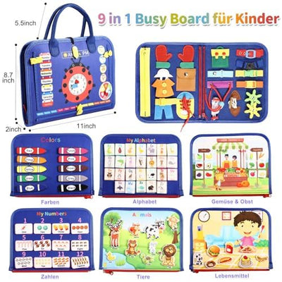 Busy Board Spielzeug Reisespielzeug Activity Board Sinnesspielzeug