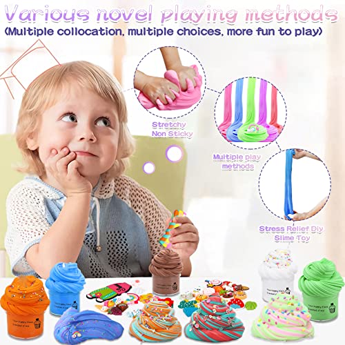 Lot de 35 slimes, beurre super doux, jouets en pâte à modeler pour enfants, mini slimes parfumés pour les fêtes d'enfants.