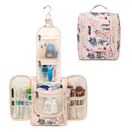 Travel toiletry bag for hanging.