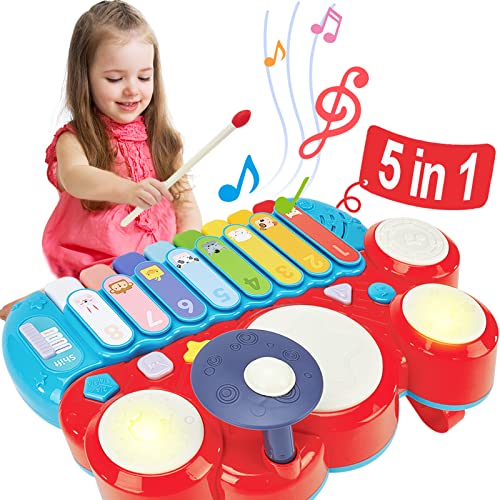 Baby Music Toy Baby from 1 2 3 4 5 Years Baby Xylophone Toy and Drum