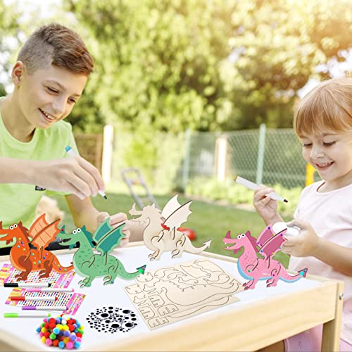 Wooden dinosaur craft set, dinosaur to paint