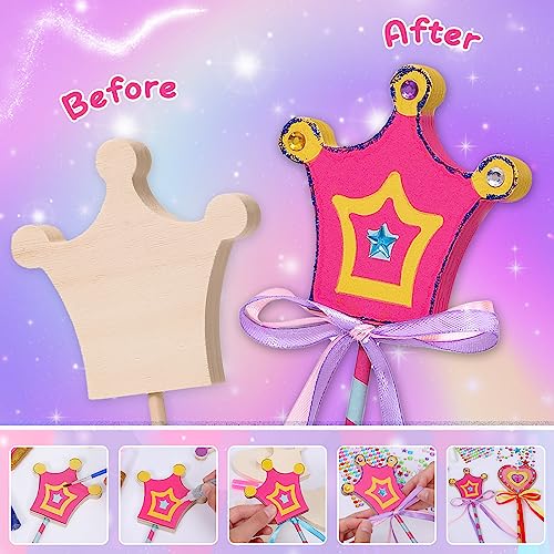 Prinzessin Zauberstab Bastelset Prinzessin Zubehör Mädchen Party Tasche Prinzessin Handwerk