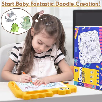 Colourful Magnetic Drawing Board Learning Toy from 2-7 Years, Magnetic Board Travel Size Children's Toy