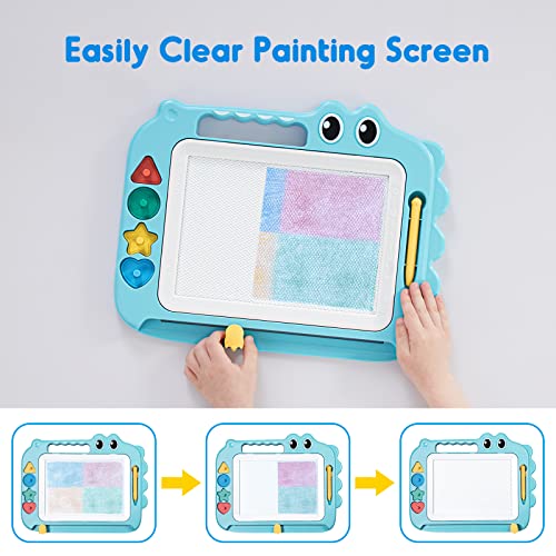 Toy for kids, magnetic drawing board for early learning, colorful erasable painting board, gift for baby, drawing pad with four stamps