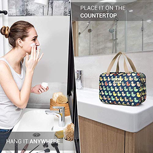 Toiletry bag for hanging, large, portable, waterproof, cosmetic bag, shaving bag, make-up organizer, toiletries, bathroom