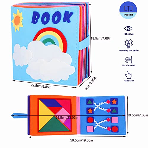 3D Felt Busy Book Sensory Soft Toy & Baby Books