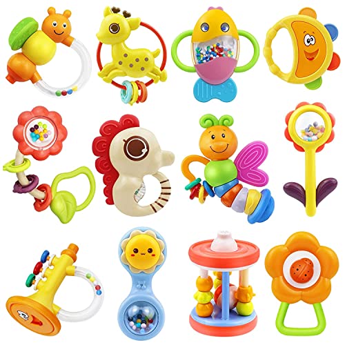 Baby Rattle Teething Ring Set Baby Toy