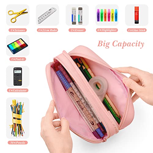 Large Capacity Canvas Pencil Case, Multilayer Student Pencil Case Pencil Case Pencil Case