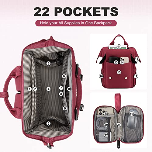 Laptop Rucksack, 15,6 Zoll Schulrucksack Teenager mit Datenkabel-Beutel & USB Ladeanschluss,