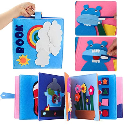 3D Felt Busy Book Sensory Soft Toy & Baby Books