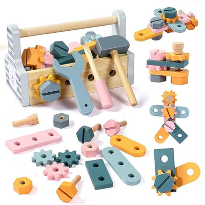 Toolbox children toys from 2 3 4 years wooden toys children toys toolbox learning games from 3 years tool children