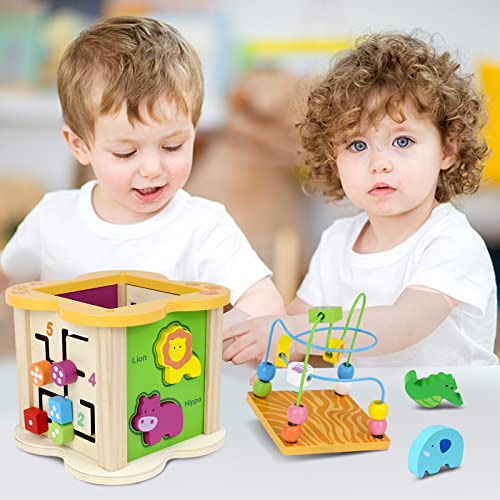 Motor Cube Wood 6 In 1 Motor Toy