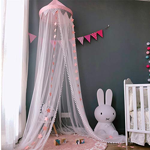 Mosquito net, bed canopy decoration canopy mosquito net children princess play tents decoration for children's room, with stars decoration 60 * 300cm