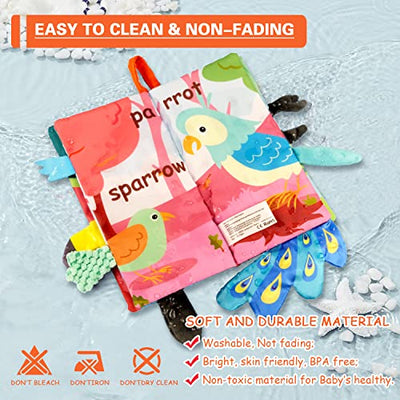 3D fabric book baby crackle book baby,baby book picture book,flying animals touch book baby stroller toy