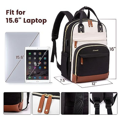 Laptop Backpack 15.6 Inch School Backpack Teenage Waterproof School Bag Anti-Theft with Laptop Compartment for School Travel Work Lightweight