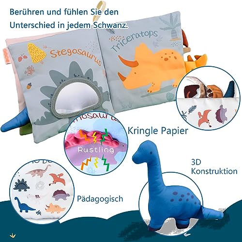 Livre bébé 3D jouets pour bébé de 0 3 6 12+ mois, jouets dinosaures 1 an