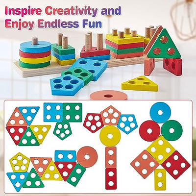 Wooden toy, peg puzzle