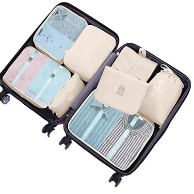 8-Piece Packing Cubes, Clothes Bags, Suitcase Organiser for Holidays and Travel, Packing Cube Set, Travel Cube, Organiser System for Suitcases