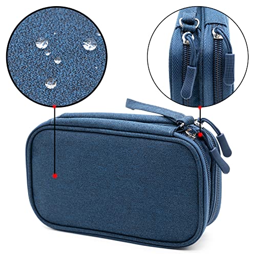 Cable Organizer Bag Waterproof Small Cable Bag Double Layer Fixed Plate Bag Electronic Bag Electrical Organizer Cable Bag Electronic Accessories