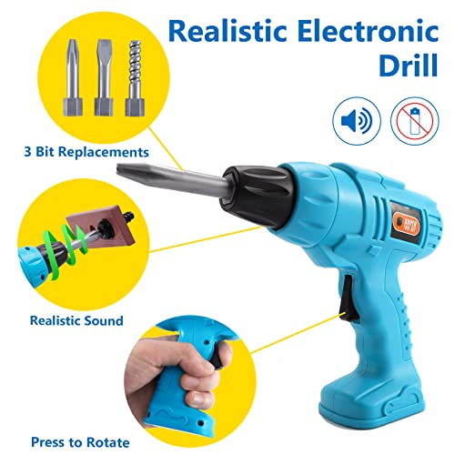 Toolbox Kids Tool Toy Craftsman Game With Electric Drill Tool