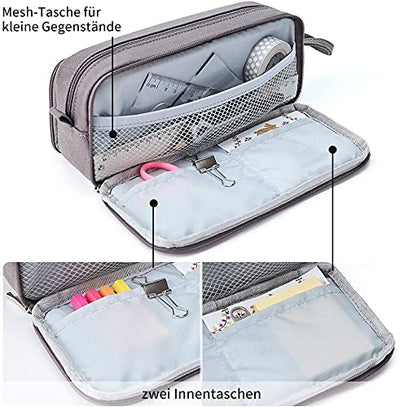 Pencil Case with 3 compartments Large Capacity Pencil Case Pencil Case Pencil Case for School & Office