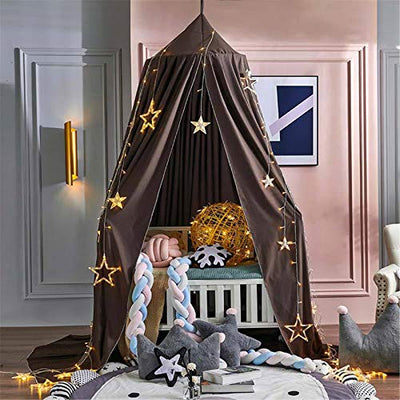 Canopy Bed Crib, Children Mosquito Net Lace Canopy, Canopy Bed Curtain for Play Reading Bedroom Dressing Room