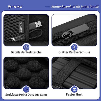 Hard Drive Case Case for Samsung T7/T7 Shield /T7 Touch Portable SSD 500GB 1TB 2TB,Shockproof Hard Case Organizer for Portable External Hard Drive (Black)