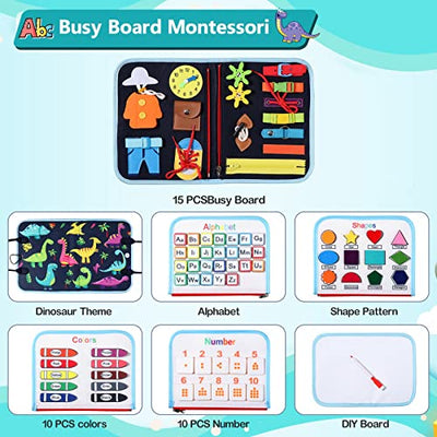 Busy 5 layers, activity board toy baby fine motor skills for toddlers