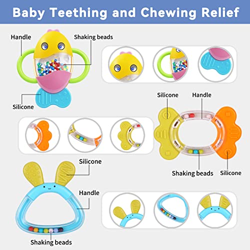 Baby Rattle Teething Ring Set Baby Toy