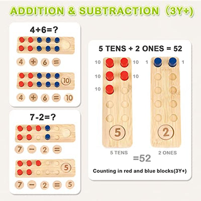 Toys, wooden toys addition and subtraction within 20 with storage bag