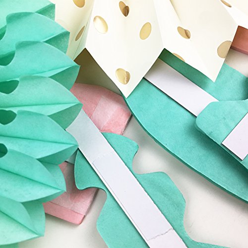 Set of 7 paper decoration fan wedding birthday decoration