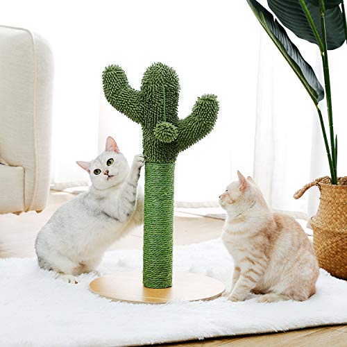 Arbre à chat en forme de cactus, arbre à chat en corde de sisal, jouet fin pour chat