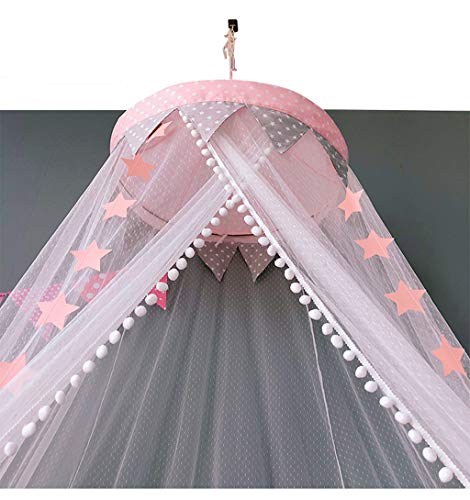 Mosquito net, bed canopy decoration canopy mosquito net children princess play tents decoration for children's room, with stars decoration 60 * 300cm