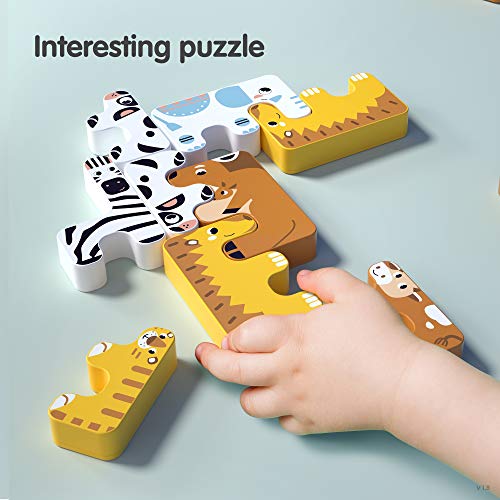 Toy Kids Animal Balance Blocks Games Toddler Educational Stacking High Building Block