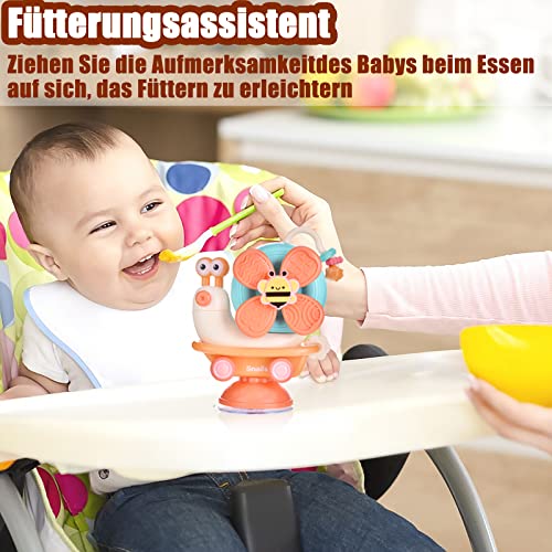 High chair suction cup toy baby spinner from 6-12 months, motor skills toy