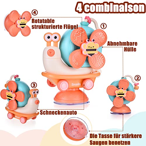 High chair suction cup toy baby spinner from 6-12 months, motor skills toy