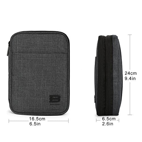 Electronics Bag, Double Layer Electronic Bag Travel for iPad Mini, Cable, Charger, Adapter, Powerbank, USB Sticks, SD Cards