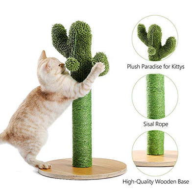 Arbre à chat en forme de cactus, arbre à chat en corde de sisal, jouet fin pour chat