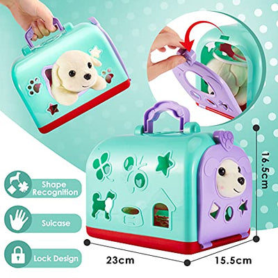 2 in 1 vet suitcase kids, vet playset, dog salon toy, doctor suitcase kids role play