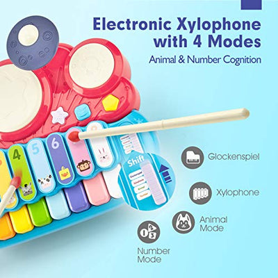 Baby Music Toy Baby from 1 2 3 4 5 Years Baby Xylophone Toy and Drum