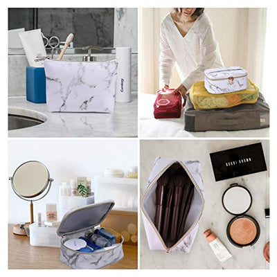 3 Piece Make Up Bag Toiletry Bag Portable Travel PU Leather Make Up Bag Cosmetic Bag With Water Resistant and Durable