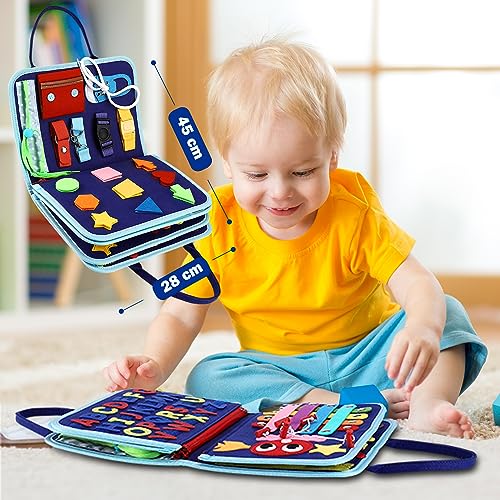 3 Lagen Busy Board Spielzeug, Lernspielzeug Sensorisches Spielzeug Baby