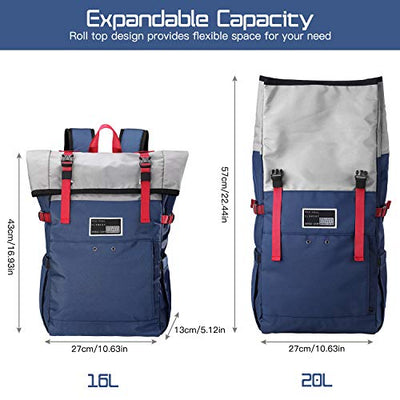 Laptop backpack, stylish leisure daypack, waterproof travel hiking backpack, 15.6 inch computer school bag