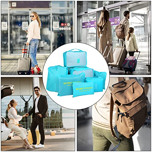 Pack of 8 Packing Cubes, Suitcase Organisation Cubes, with Shoe Bag, Laundry Bag, Travel Organisers, Clothes Bags, for Backpack