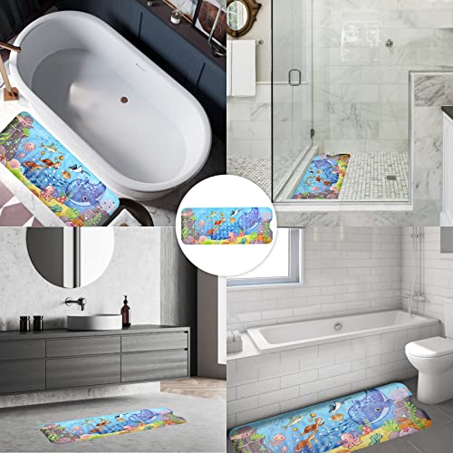 Children's bathtub mat non-slip bathtub, with 200 suction cups, mold resistant, machine washable