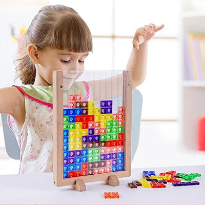 3D transparent brain toy, puzzle, intelligence, colorful blocks